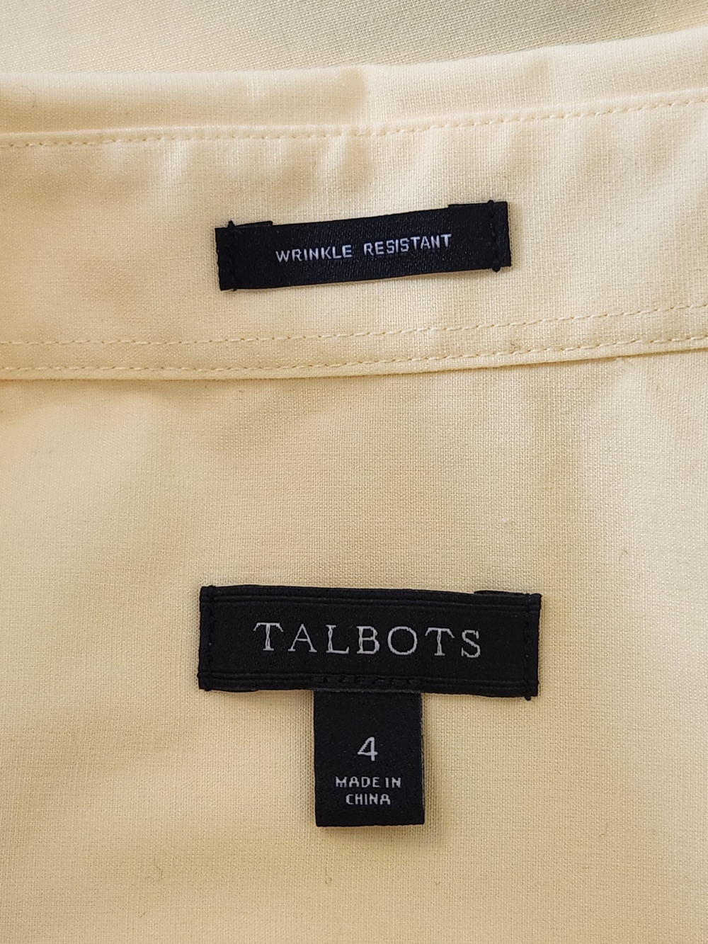 Talbots Pale Yellow Sleeveless Button Up Top Size 4 - Picture 6 of 7